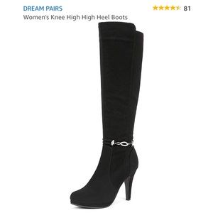 DreamPairs Black Knee High Boots Size 11